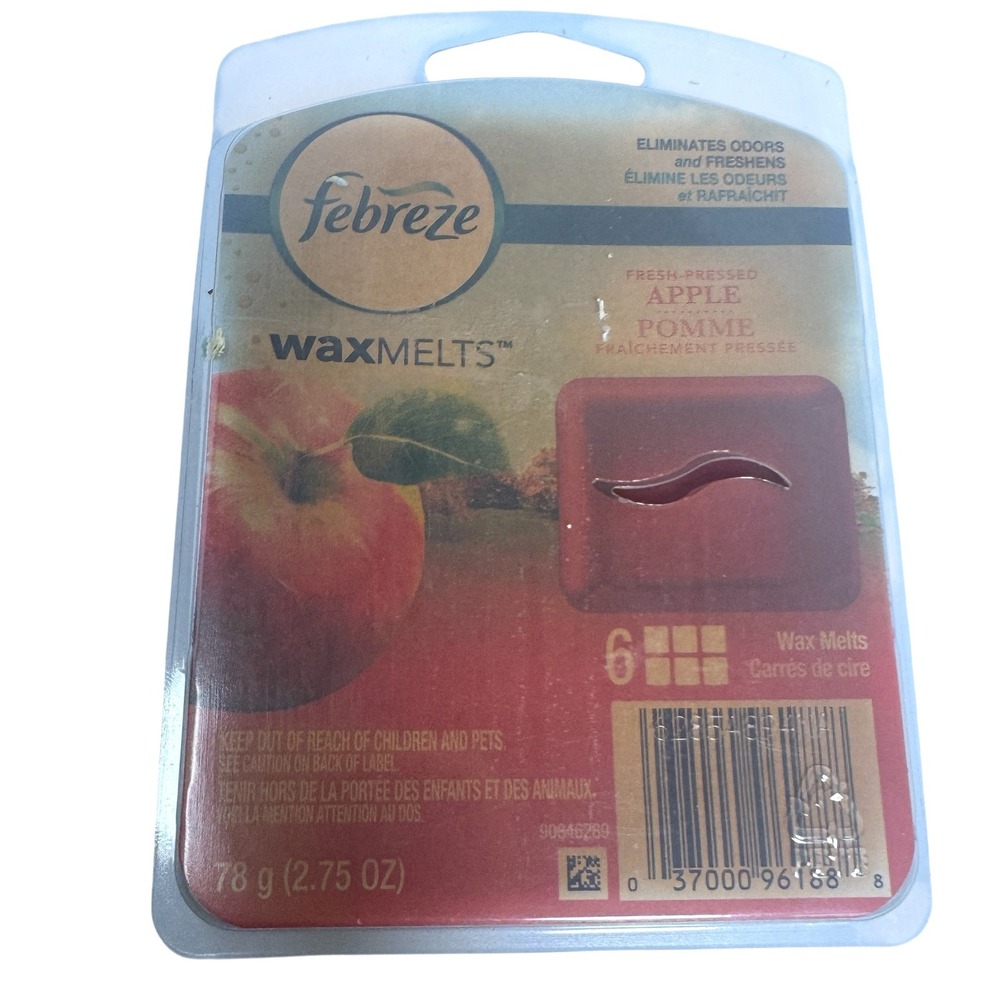Febreze Wax Melts Fresh-Pressed Apple Scent 6 Count 2.75oz 78g 90846289 NEW